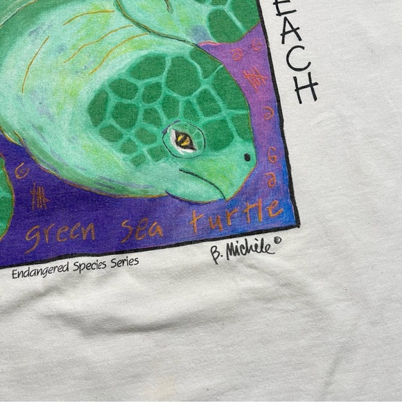 Vintage Palm Beach Turtles Endangered Species Series T Shirt - Picture 4 of 8